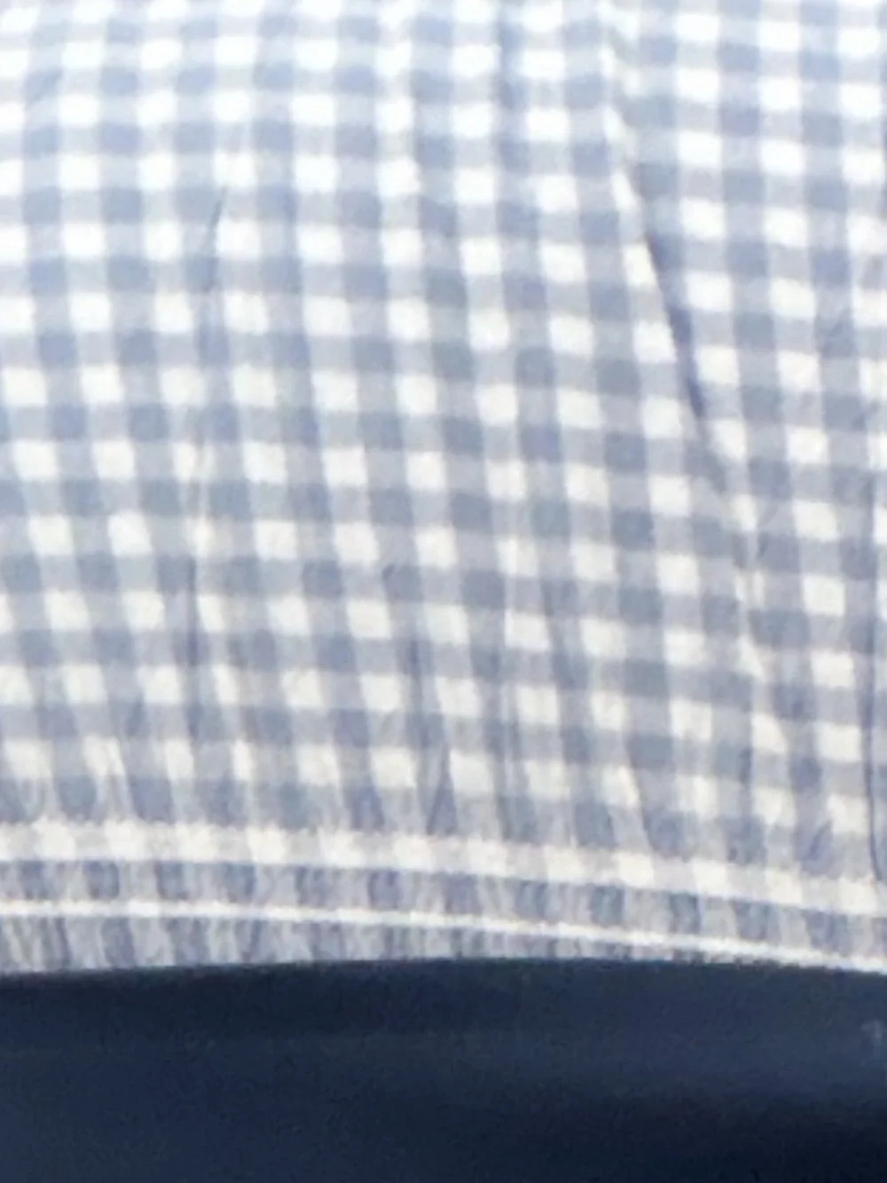 Brooks Brothers Blue and White Checkered Full/Queen Cotton Comforter Set 88”x96”
